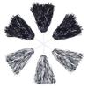 Anderson's Premium Metallic Black and Silver Foil School Spirit Shakers Cheerleader Pom Poms Sports Football Basketball Homecoming Squad Team Party Dance Club Performance Celebration Pack of 6 view 2