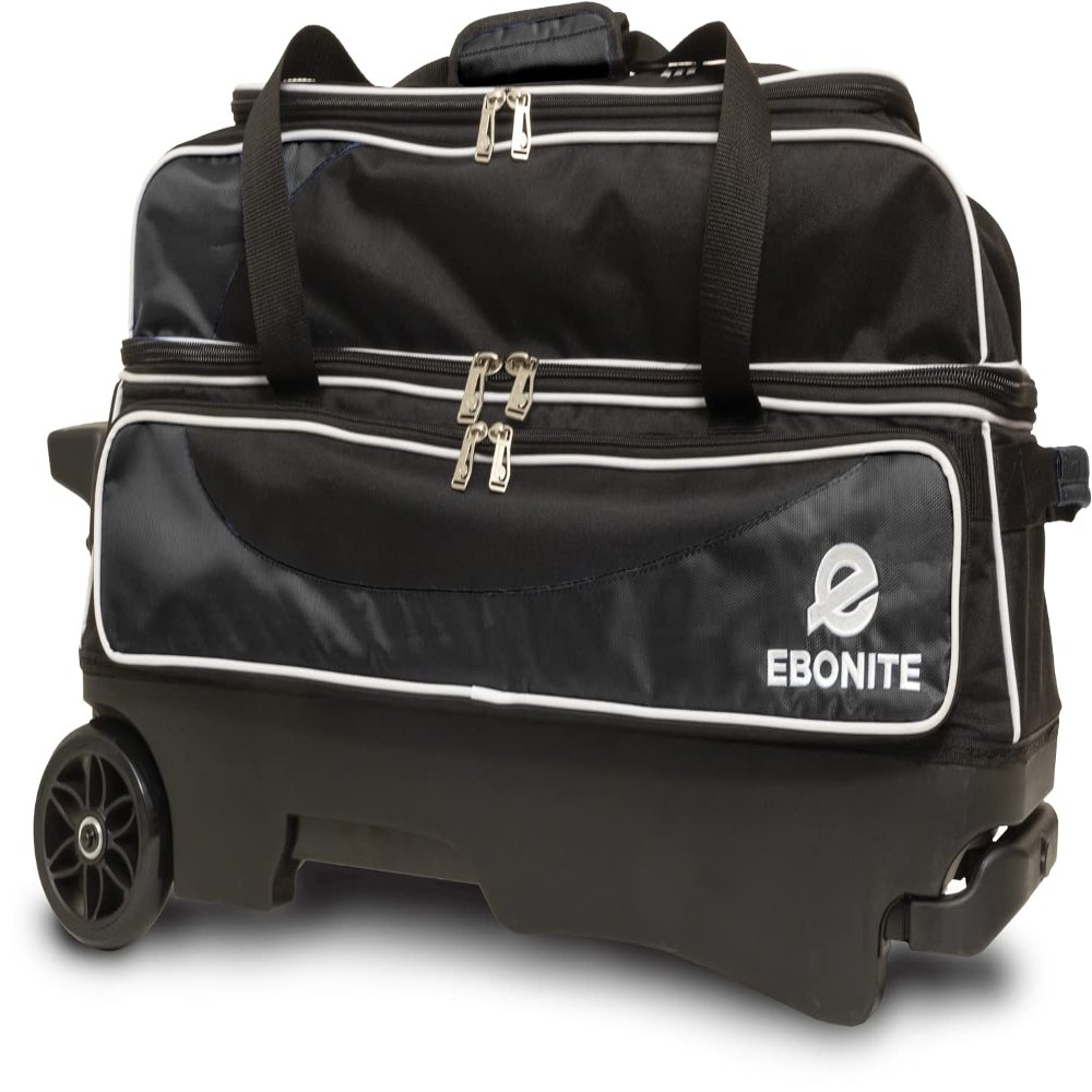 Ebonite Transport Triple Roller Bowling Bag (Black)