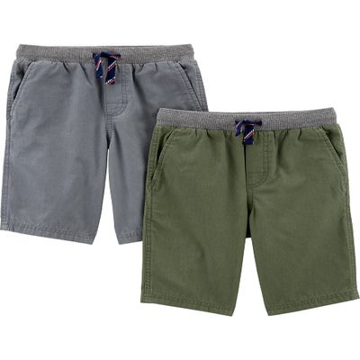 Simple Joys by Carter's Boy's Shorts, Pack of 2, Green/Grey, 4