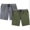 Simple Joys by Carter's Boy's Shorts, Pack of 2, Green/Grey, 4 view 1