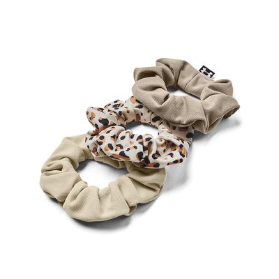 Under Armour womens Blitzing Scrunchie 3 Pack, (289) Khaki Base/Timberwolf Taupe/White, One Size
