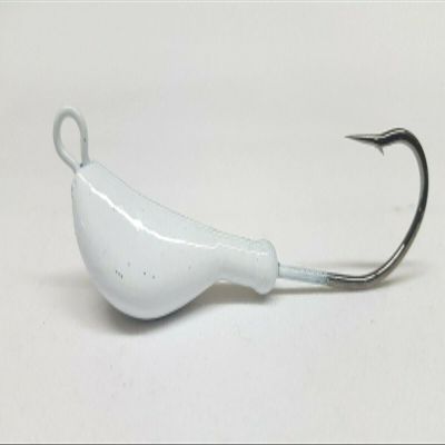 10 Banana Painted Jig Head Blackfish Striper Walleye Lure Ultra Point Hook-White 1/2oz