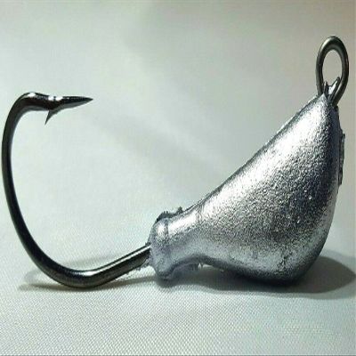 50 Unpainted Banana Jig Head Blackfish Striper Bass Lure Ultra Point Hook 4oz