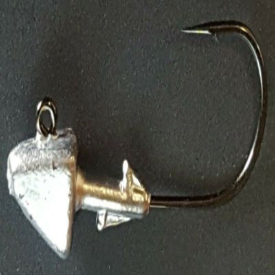 50 Unpainted Shad Jig Head Striper Bass Fluke Lure B/N Ultra Point Hook 4oz