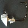 50 Unpainted Shad Jig Head Striper Bass Fluke Lure B/N Ultra Point Hook 4oz view 1
