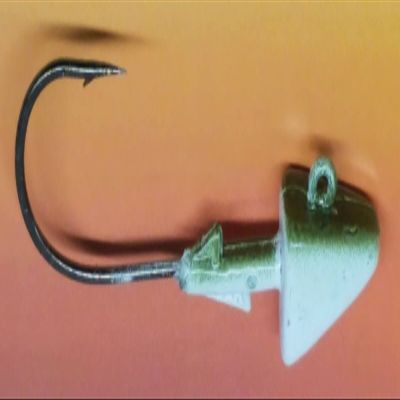 10 "Shad Jig Head Striper Bass Saltwater Lure B/N Ultra Point Hook - Wh/Ol 3/4oz