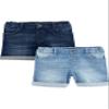 Simple Joys by Carter's Girl's Shorts, Pack of 2, Dark Denim/Light Denim, 5 view 1