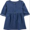 Simple Joys by Carter's Girls' 2-Pack Long-Sleeve Dress Set, Brown Cheetah/Dark Denim, 5 view 3