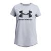 Under Armour Girls' Live Sportstyle Graphic Short-Sleeve T-Shirt, (035) Steel Light Heather / / Black, Youth Small view 1