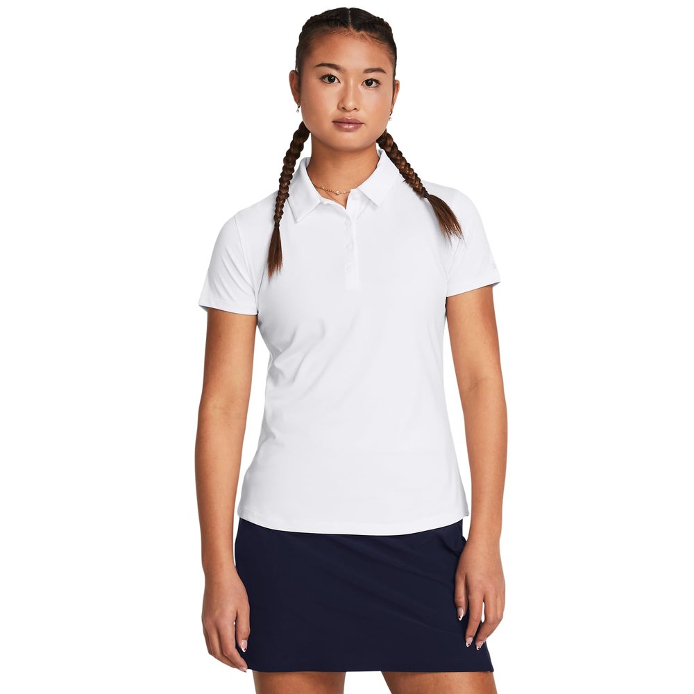 Under Armour Women's Playoff Short Sleeve Polo, (100) White/Halo Gray/Halo Gray, X-Large