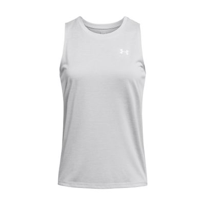 Under Armour Womens Tech Twist Tank Top, (014) Halo Gray/White/White, Large