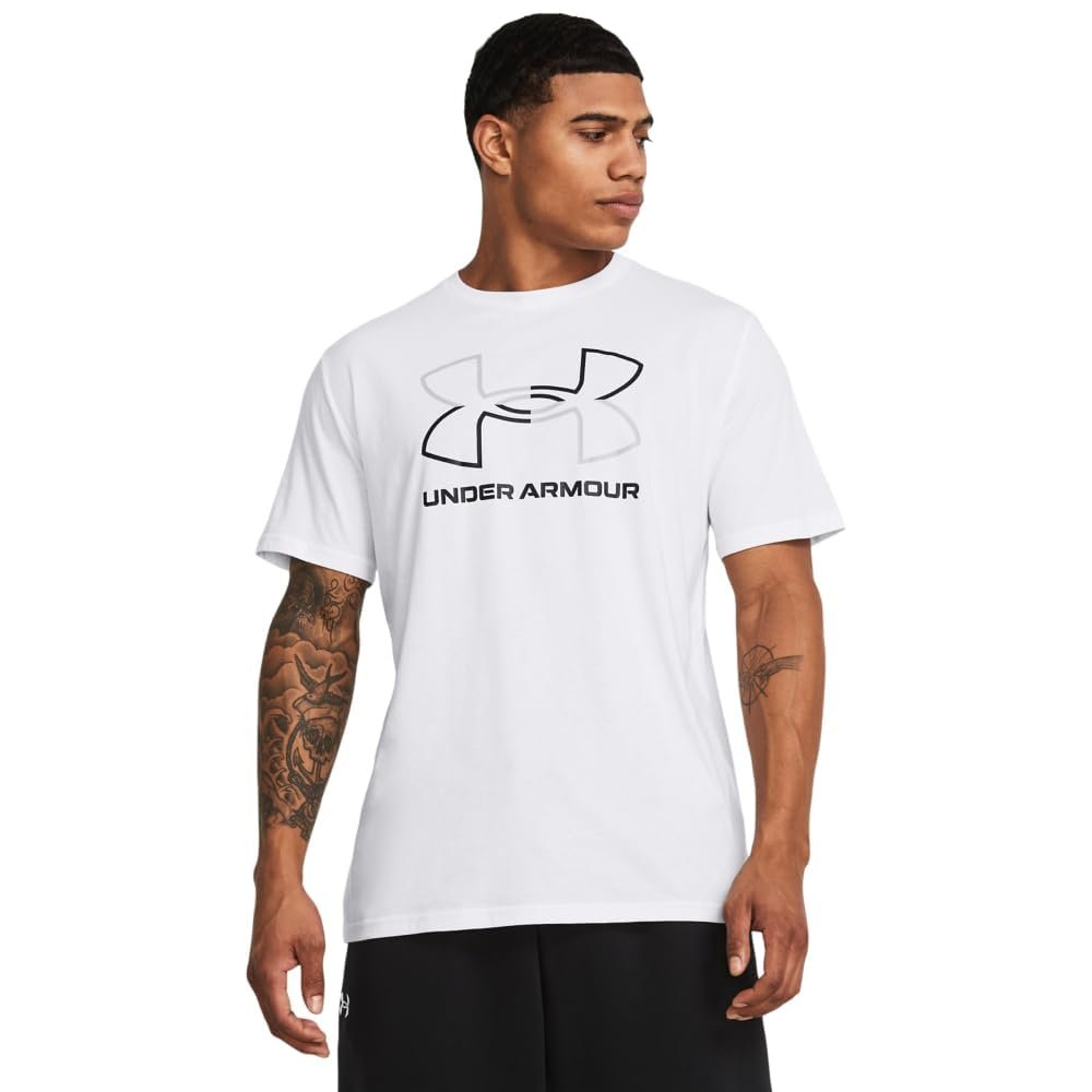 Under Armour Men's Global Foundation Short Sleeve T Shirt, (100) White / / Black, 5X-Large