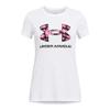 Under Armour Girls' Tech Big Logo Short Sleeve Crew Neck, (103) White/Black/Rebel Pink, Small view 1