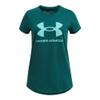 Under Armour Girls' Live Sportstyle Graphic Short-Sleeve T-Shirt, (449) Hydro Teal / / Radial Turquoise, Youth Small view 1