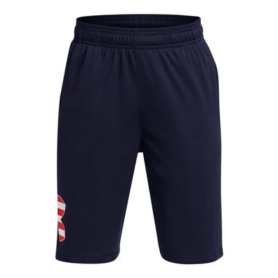Under Armour Boys' Freedom Prototype Shorts, (410) Midnight Navy / / Red, Small