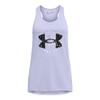 Under Armour Girls' Tech Big Logo Tank, (539) Celeste / / Black, Youth X-Large view 1