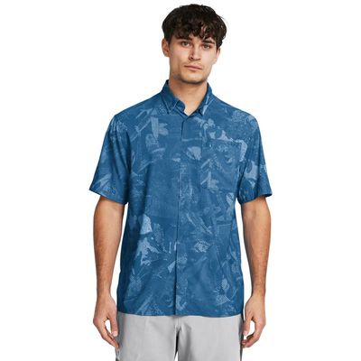 Under Armour Men's Dockside Short Sleeve T-Shirt, (407) Photon Blue/Steel/Steel, Small