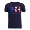 Under Armour Boys' New Freedom Chest Flag T-Shirt, (410) Midnight Navy / / Team Royal, Medium view 1