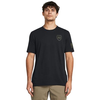 Under Armour Mens Freedom Graphic Short Sleeve T-Shirt, Eagle-(001) Black / / Marine OD Green, X-Small