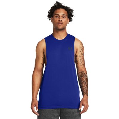 Under Armour Men's Sportstyle Left Chest Cut-Off T-Shirt, (400) Royal / / Black, XX-Large