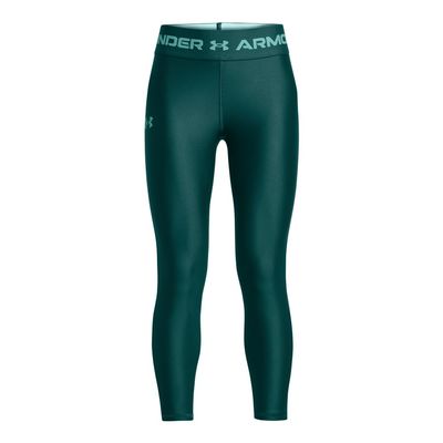 Under Armour Girls' HeatGear Armour Ankle Crop Leggings, (449) Hydro Teal / / Radial Turquoise, Youth Medium