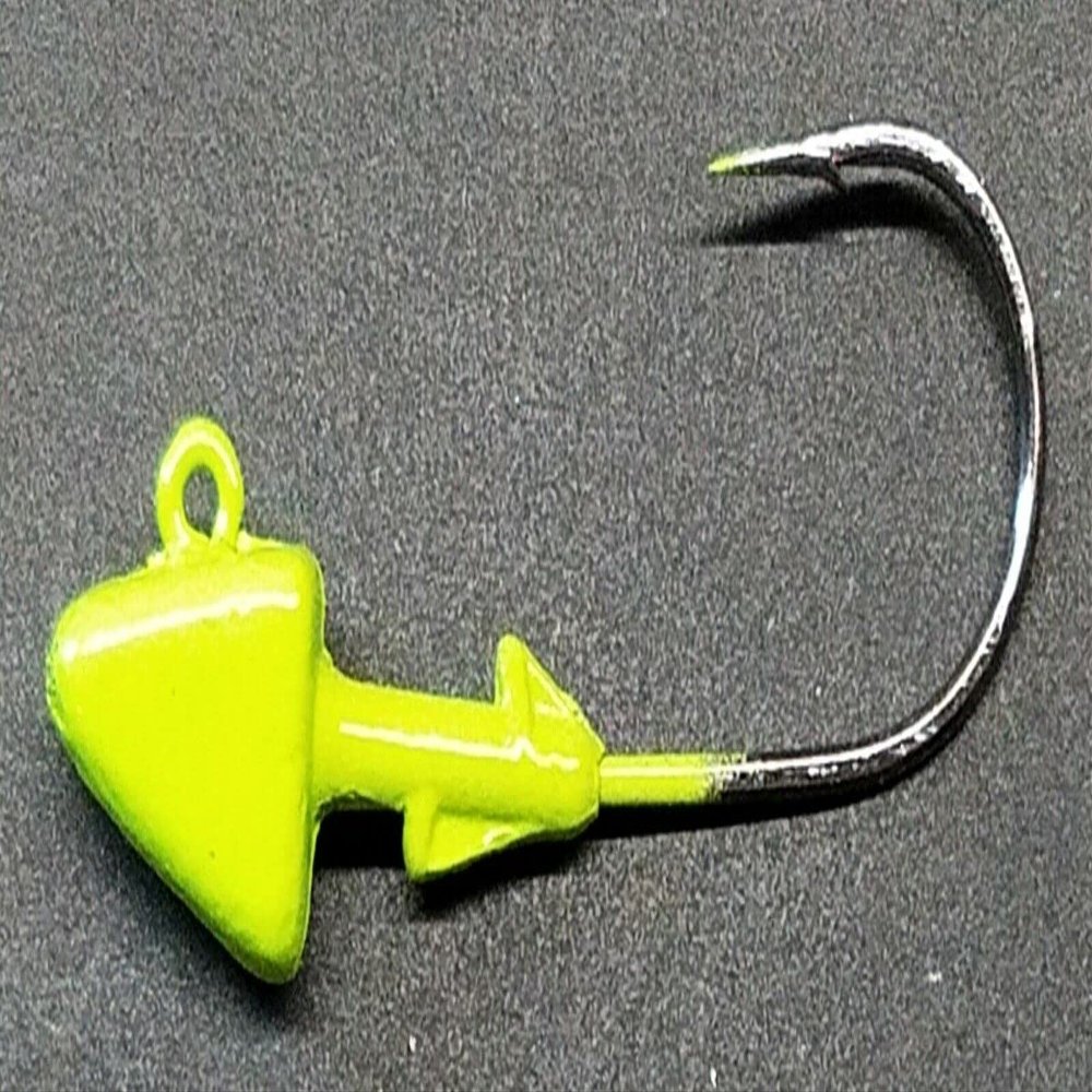 10 "Shad Jig Head Striper Bass Swimbait Lure B/N Ultra Point Hook- Char 3/4oz