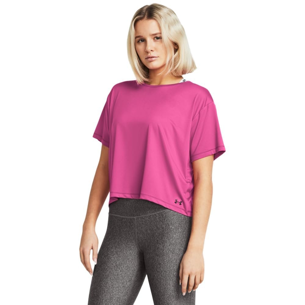 Under Armour Womens Motion Short Sleeve T Shirt, (686) Astro Pink / / Black, 2X