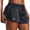 Under Armour Womens Fly by Printed Shorts, (001) Black/Black/Reflective, X-Small view 4