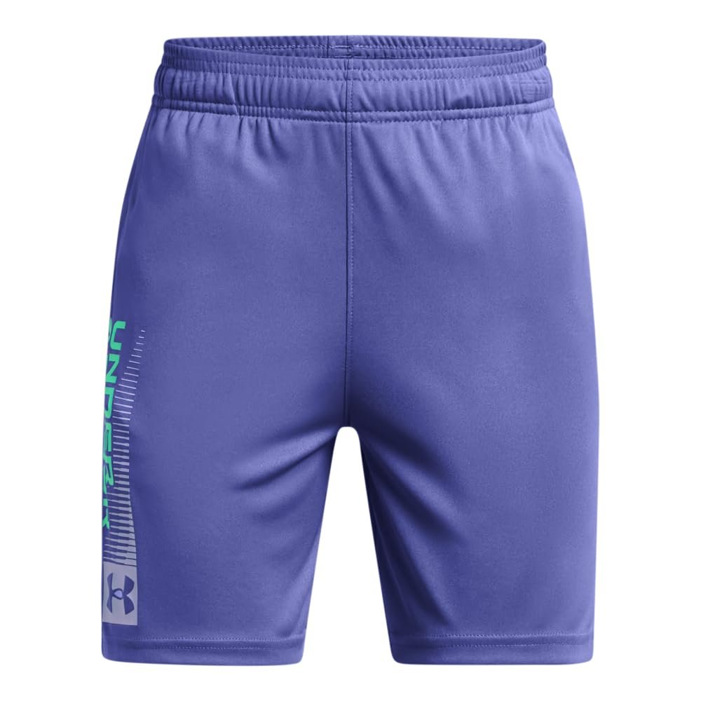 Under Armour Boys Tech Wordmark Shorts, (561) Starlight / / Celeste, Small