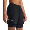 Under Armour Men's Launch Run 5-inch 2-in-1 Shorts, (001) Black/Black/Reflective, 3X-Large view 4