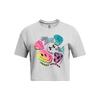 Under Armour Girls' Palm Sport Short Sleeve T Shirt, (011) Mod Gray Light Heather / / Black, Large view 1