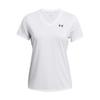 Under Armour Womens Tech Short Sleeve V Neck, (100) White / / Black, X-Large view 1