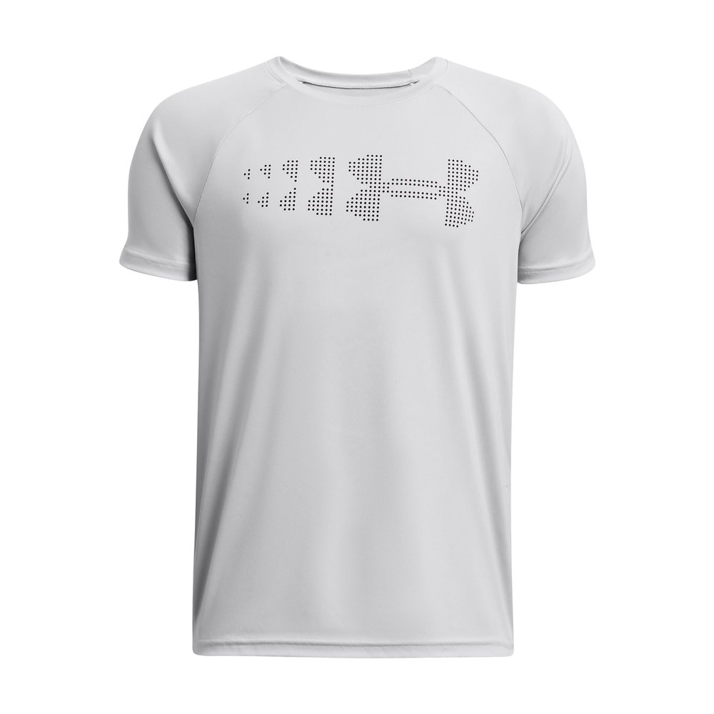Under Armour Boys' Tech Stadium Lights Short Sleeve T Shirt, (011) Mod Gray / / Black, X-Large