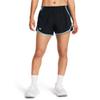 Under Armour Womens Fly by Shorts, (005) Black/Sky Blue/Reflective, X-Small view 1