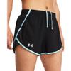 Under Armour Womens Fly by Shorts, (005) Black/Sky Blue/Reflective, X-Small view 4