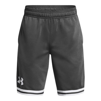 Under Armour Boys Perimeter Basketball Shorts, (025) Castlerock / / White, Large