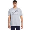 Under Armour Men's Global Foundation Short Sleeve T Shirt, (011) Mod Gray Medium Heather / / Black, 4X-Large view 3