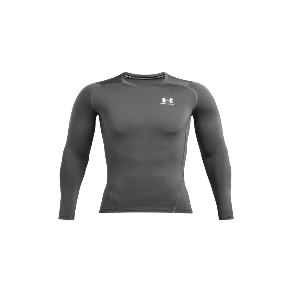 Under Armour Men's Armour HeatGear Compression Long-Sleeve T-Shirt, (025) Castlerock / / White, Large Tall