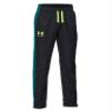 Under Armour Boys' Sportstyle Woven Pants, (004) Black/Hydro Teal/High-Vis Yellow, X-Small view 1