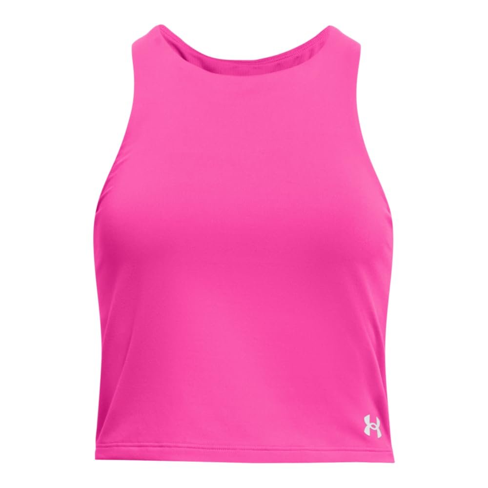 Under Armour Girls Motion Crop Tank Top, (652) Rebel Pink / / Pink, Large