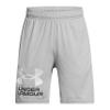 Under Armour Boys Tech Logo Shorts, (011) Mod Gray / / White, Small view 1