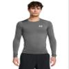 Under Armour Men's Armour HeatGear Compression Long-Sleeve T-Shirt, (025) Castlerock / / White, Medium view 2