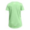 Under Armour Girls' Tech Big Logo Twist Short Sleeve T Shirt, (309) Aloe / / White, Large view 2