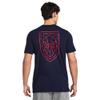 Under Armour Mens Freedom Graphic Short Sleeve T-Shirt, (410) Midnight Navy / / Red, Small view 2