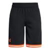 Under Armour Boys Perimeter Basketball Shorts, (002) Black / / Phoenix Fire, X-Large view 1