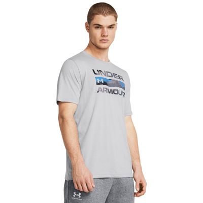 Under Armour Men's Stacked Logo Fill T-Shirt, (011) Mod Gray / / Gravel, 4X-Large