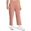 Under Armour Women's Rival Terry Wide Leg Crop Pants, (696) Canyon Pink / / White, Medium view 1