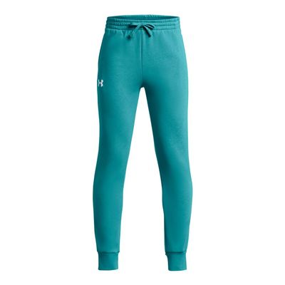 Under Armour Boys Rival Fleece Joggers, (464) Circuit Teal / / White, Large