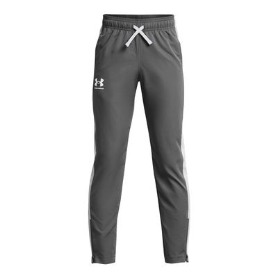 Under Armour Boys' Sportstyle Woven Pants, (025) Castlerock/Mod Gray/White, Small