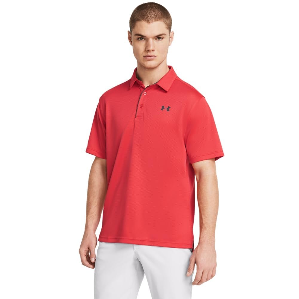 Under Armour Men's Tech Golf Polo, (814) Red Solstice / / Pitch Gray, Small